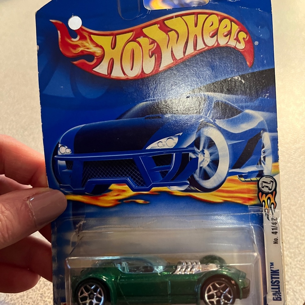 (2/$30) Vintage Hot Wheels Green Ballistik Die-Cast Car